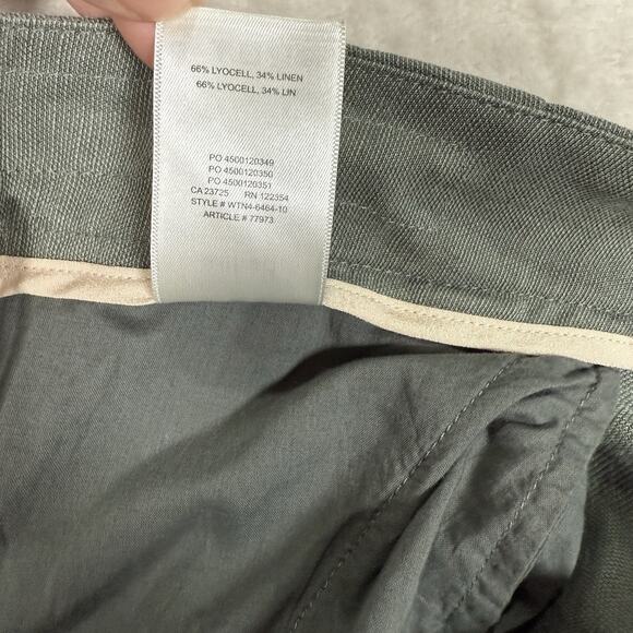 Aritzia Wilfred Allant Pant Cropped Cuffed Olive Green Women's Size 4 - Picture 10 of 10